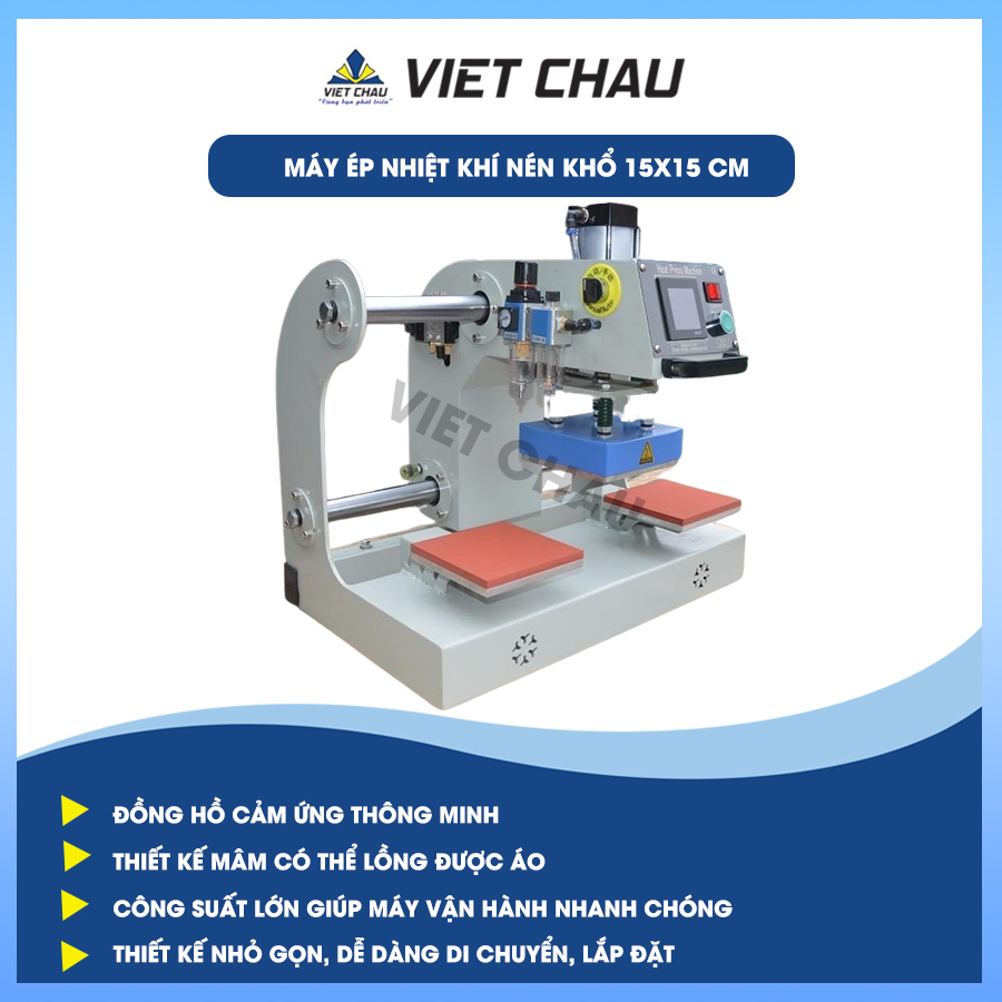 MÁY ÉP NHIỆT 15x15cm KHÍ NÉN