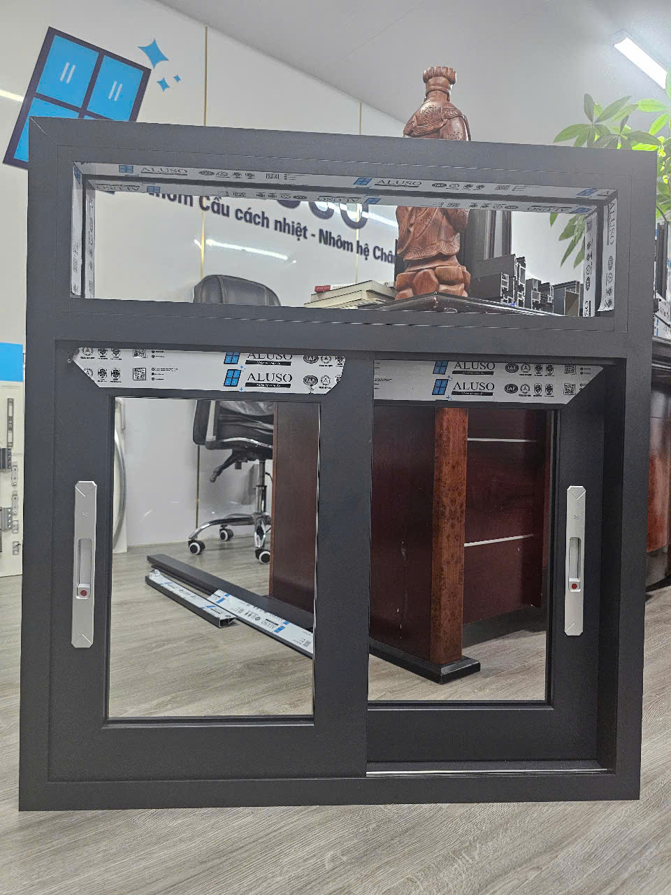 Cửa sổ lùa 2  cánh và 3 cánh hệ châu âu Aluso