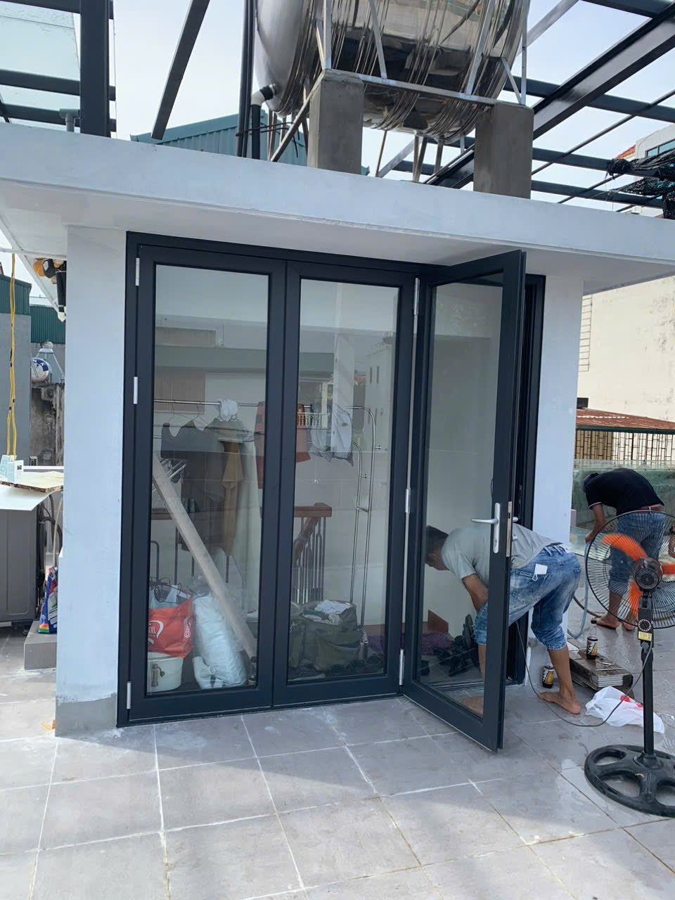 Hệ mở xếp gấp 3 cánh hoặc 5 + 7  cánh vvv