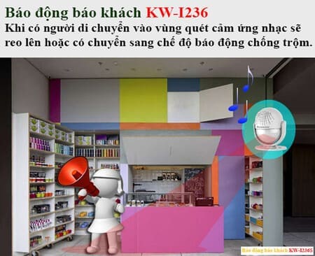 Báo động và báo chào khách điều khiển từ xa Kawa I236S-R