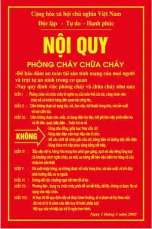 Bộ Tiêu Lệnh Phòng Cháy Chữa Cháy 4 Tấm