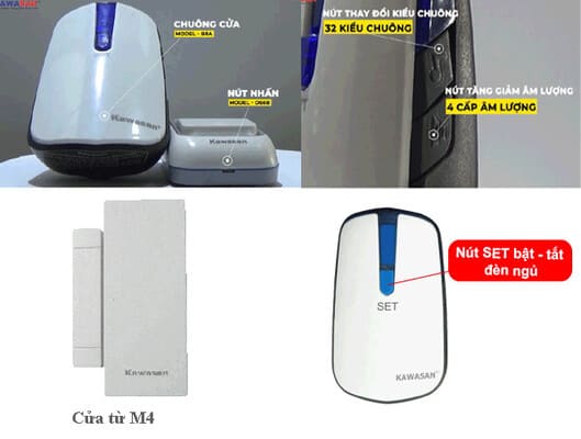 Chuông cửa từ báo khách không dây