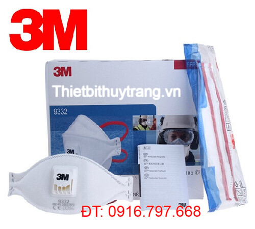 KHẨU TRANG CHỐNG BỤI MỊN CÓ VAN 3M 9332