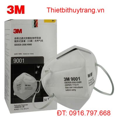 Khẩu Trang Kháng Khuẩn Lọc Bụi Mịn 3M 9001