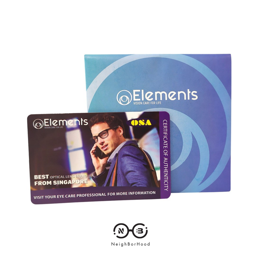 Tròng Elements Blue UV CUT loạn cao chiết suất 1.56