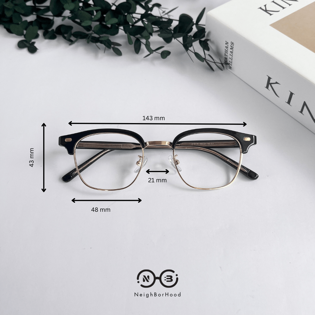 Gọng kính cận Brown Line vuông H16170 thời trang cho cả nam và nữ