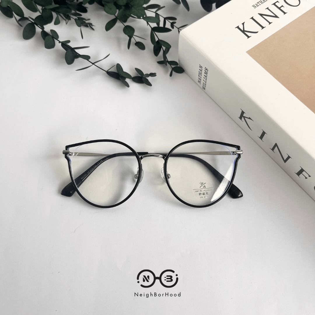Gọng kính cận kim loại mắt mèo M2291 thời trang cho nữ