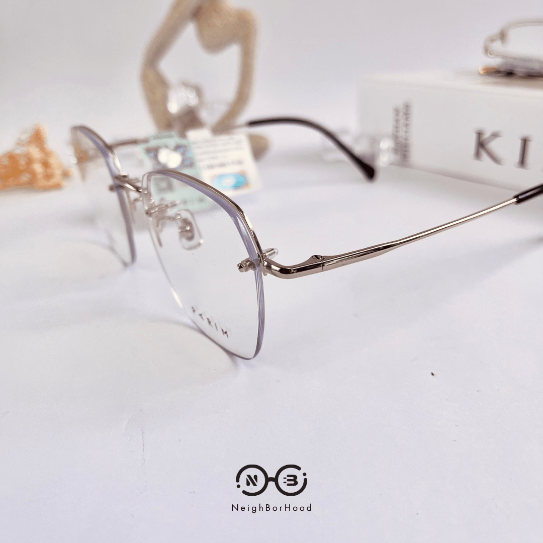 Gọng kính cận kim loại vuông PG83511 thời trang cho cả nam và nữ