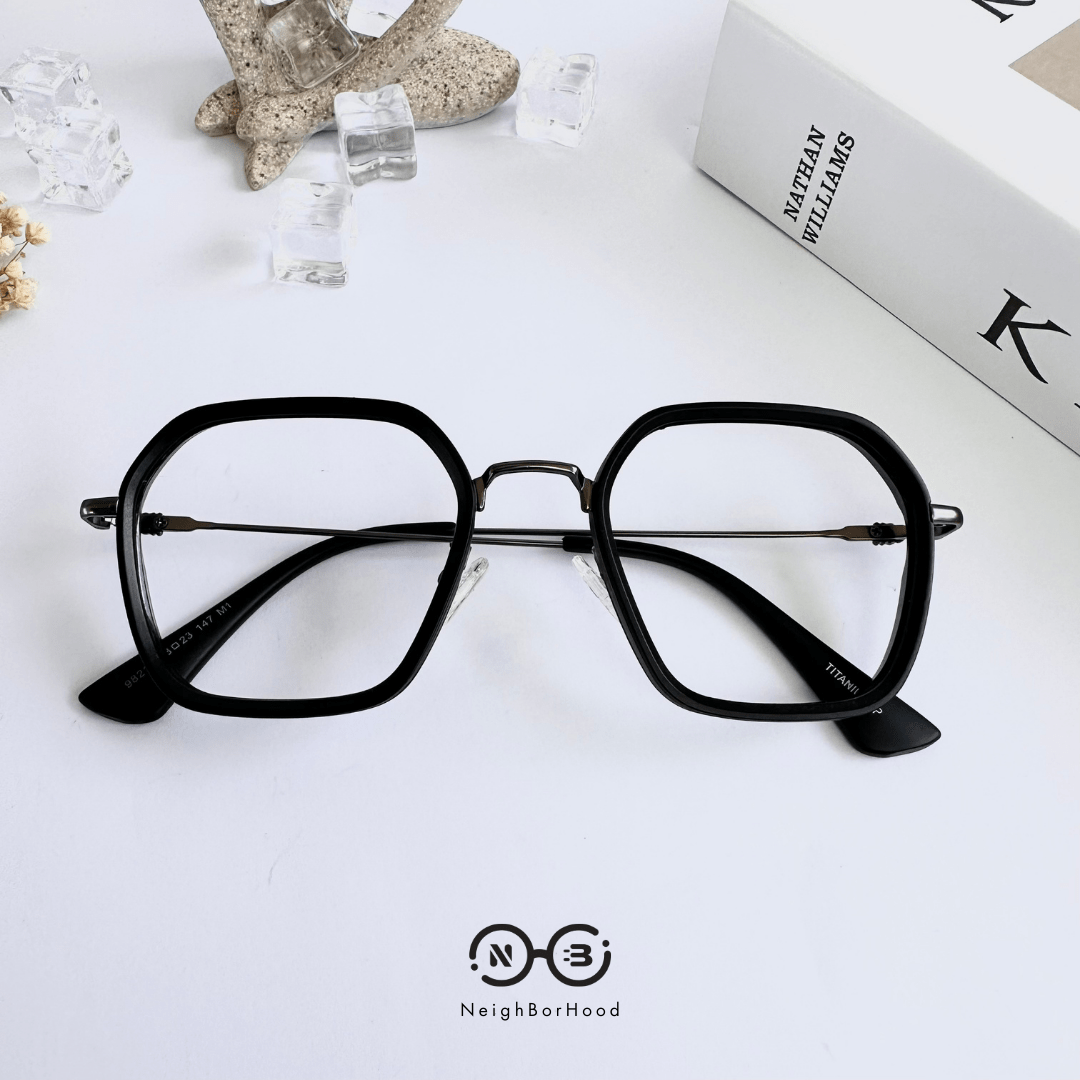 Gọng kính cận lục giác 98211 thời trang cho nam