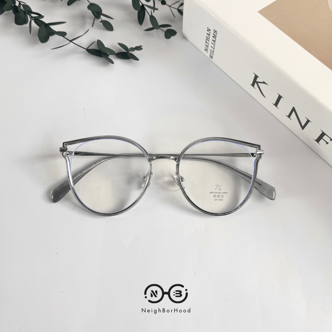 Gọng kính cận kim loại mắt mèo M2291 thời trang cho nữ