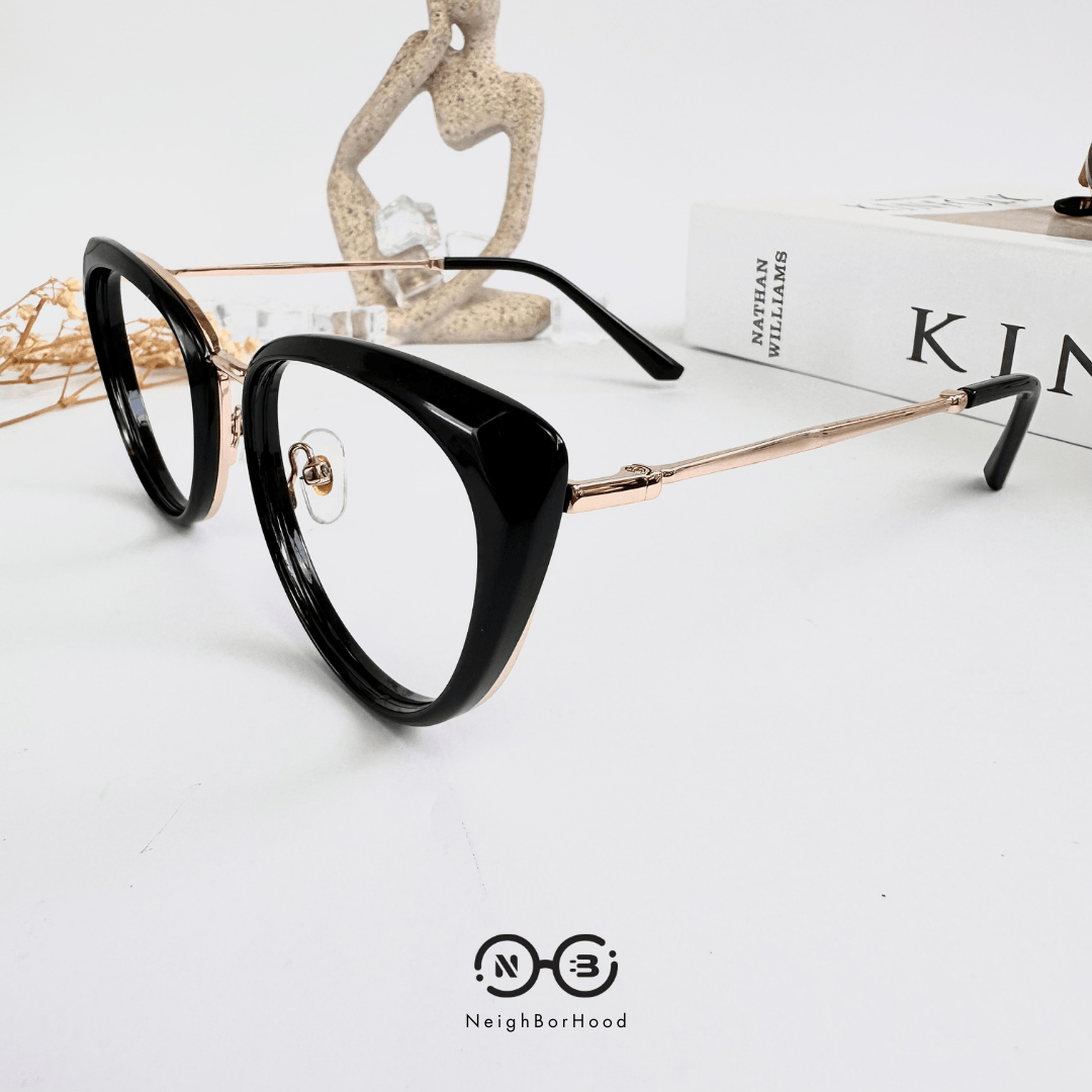 Gọng kính cận kim loại mắt mèo TR87007 thời trang cho nữ