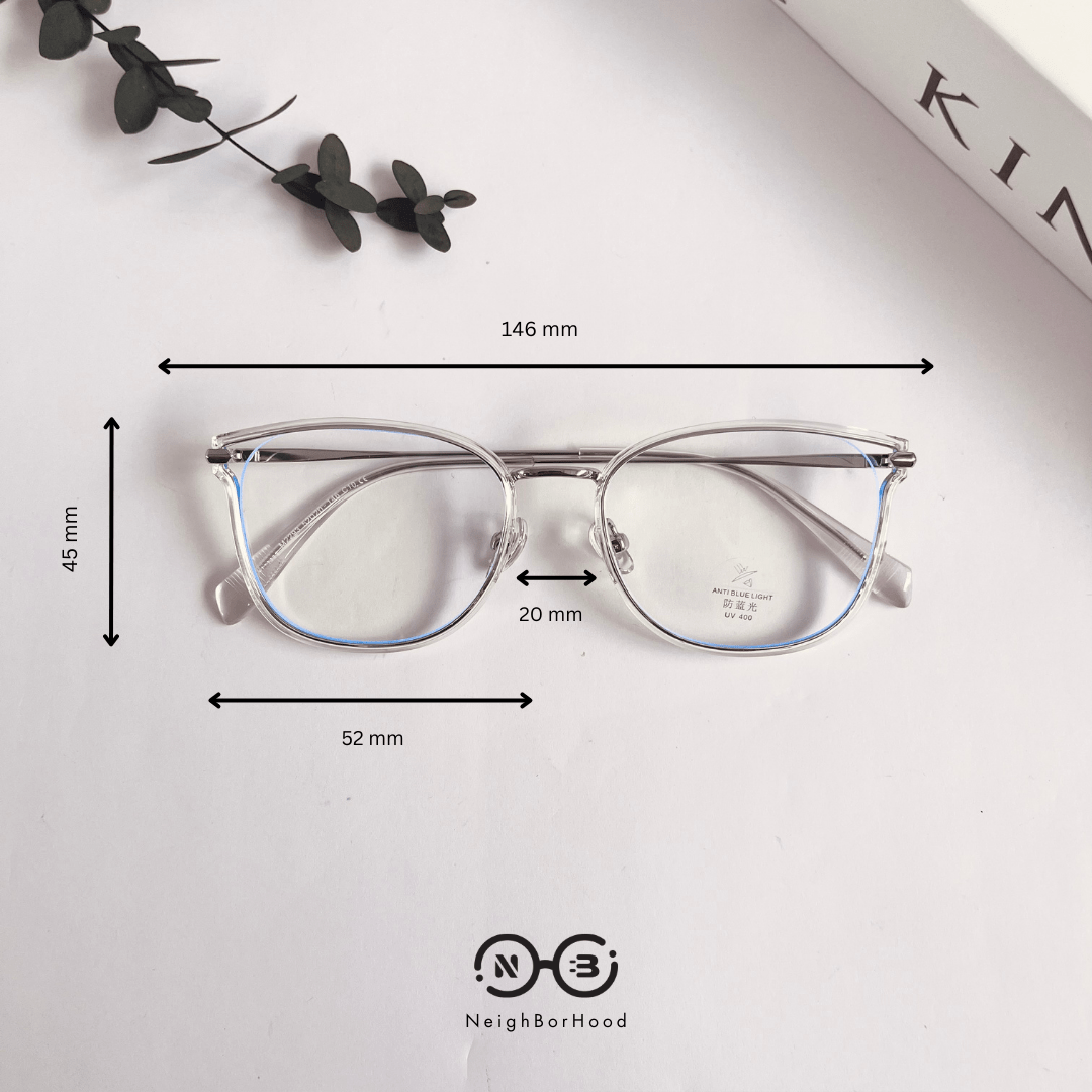 Gọng kính cận kim loại mắt mèo M2293 thời trang cho nữ