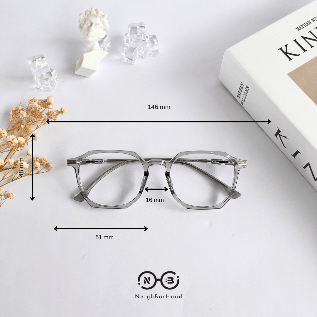Gọng kính cận nhựa vuông TR9837 thời trang cho nam nữ