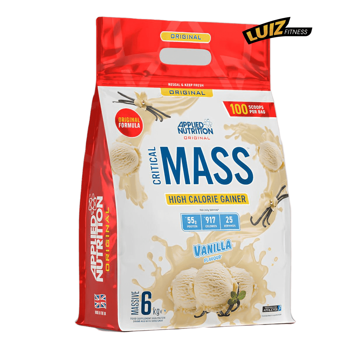 Sữa Tăng Cân Nhanh - Applied Nutrition - Original Critical Mass (6kg - 25 lần dùng)