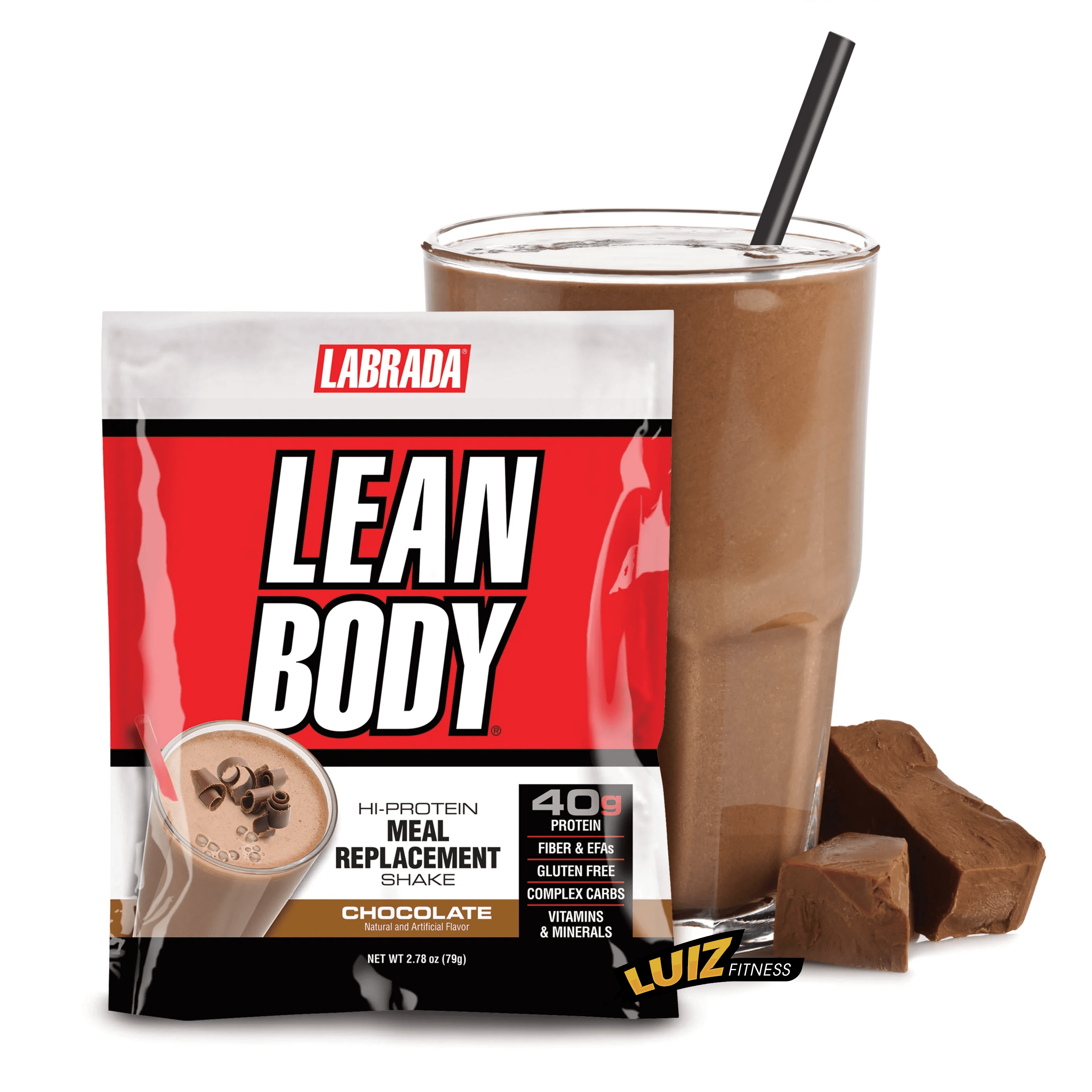 Labrada Nutrition - LeanBody bữa ăn thay thế thông minh | All-in-One Protein Shake Packets - 80 gói