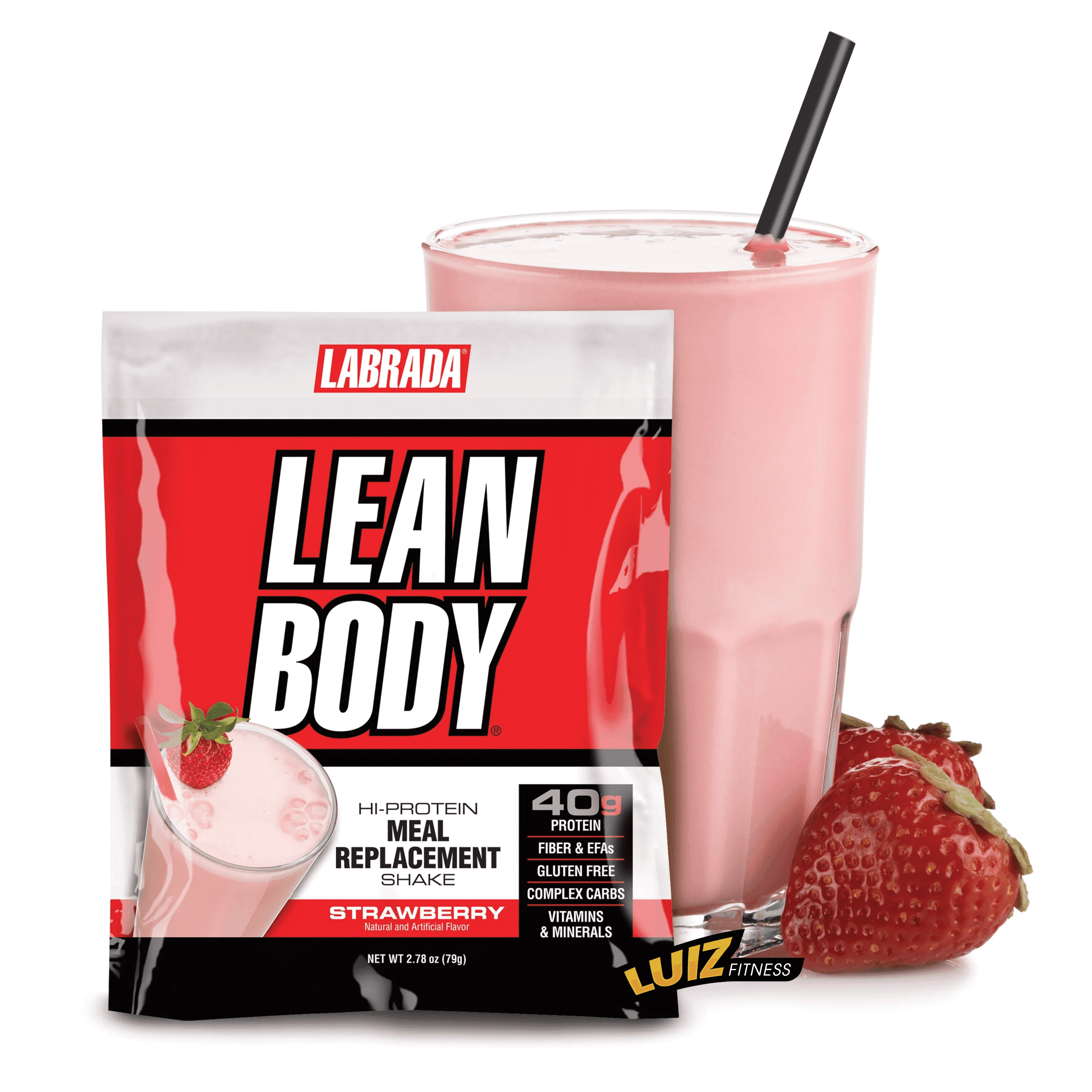 Labrada Nutrition - LeanBody bữa ăn thay thế thông minh | All-in-One Protein Shake Packets - 80 gói