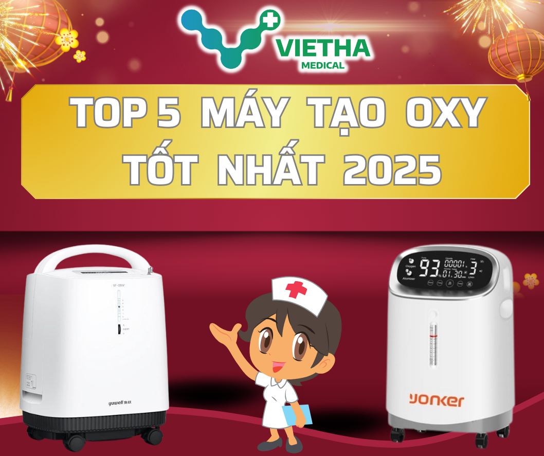 🏆 Top 5 Máy Tạo Oxy Y Tế Tốt Nhất 2025 – Chăm Sóc Hô Hấp Hiệu Quả Tại Nhà