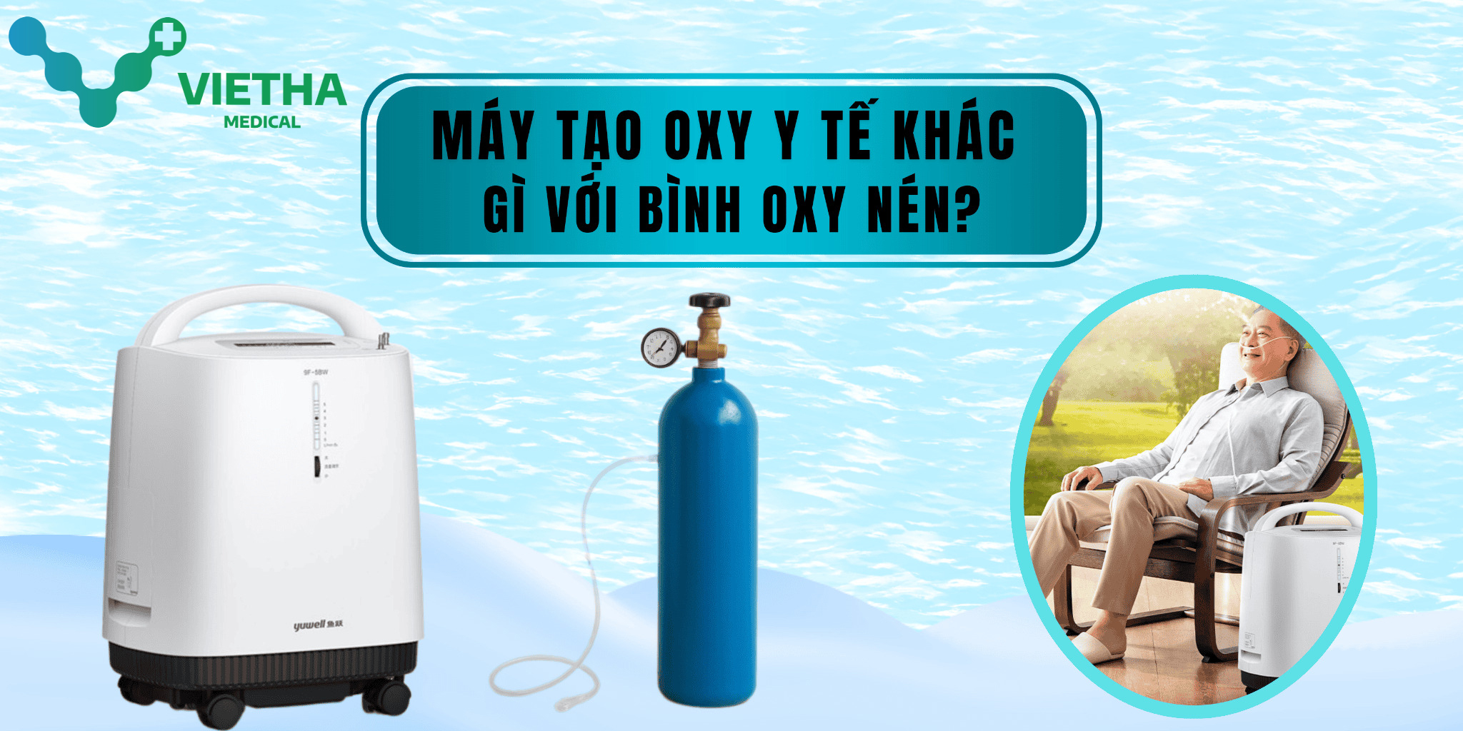 Máy tạo oxy y tế khác gì với bình oxy nén? So sánh chi tiết cho người dùng hiểu rõ