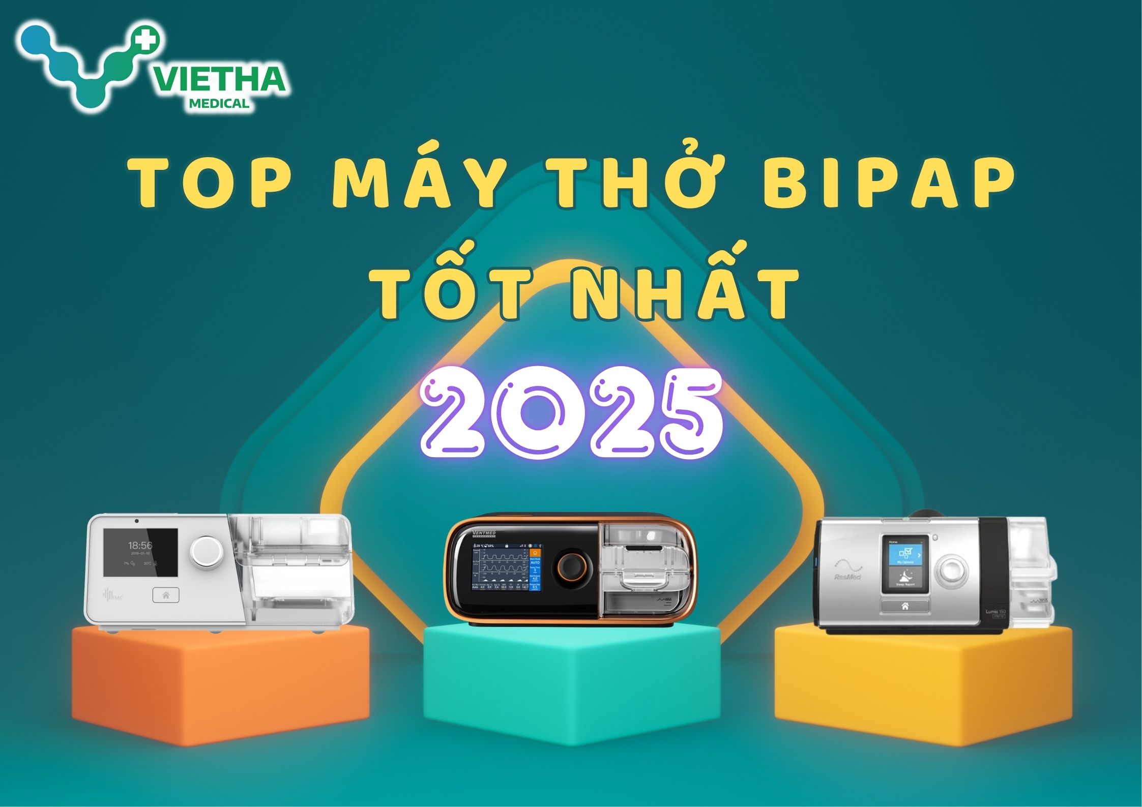 Top 5 máy thở BiPAP tốt nhất năm 2025 – So sánh chi tiết và đánh giá chuyên sâu