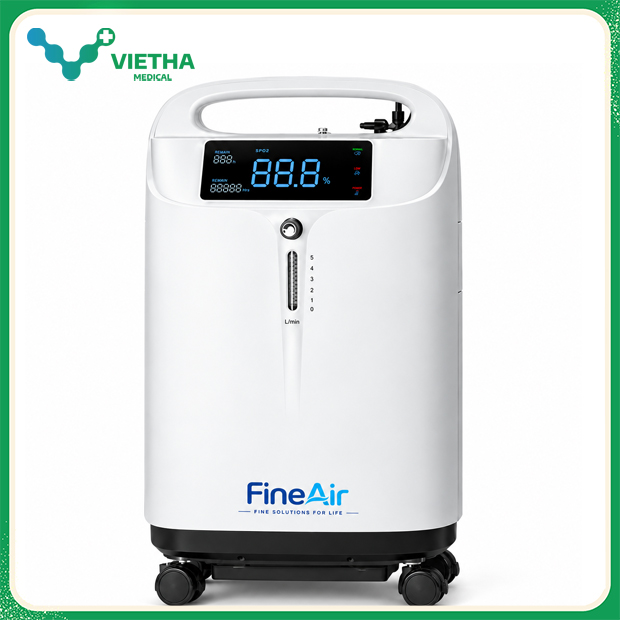 Máy tạo oxy FineAir 801AW-5 5 lít/phút Siêu Êm Ái