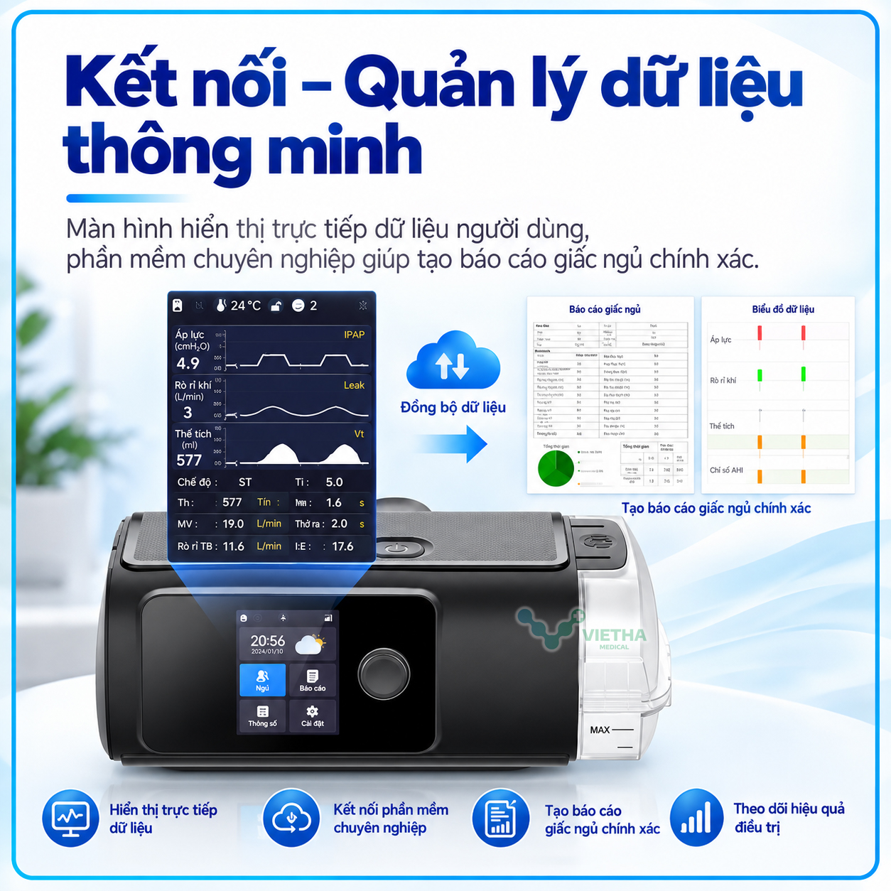 Máy trợ thở Ventmed Aero-30V-HM | BIPAP cá nhân