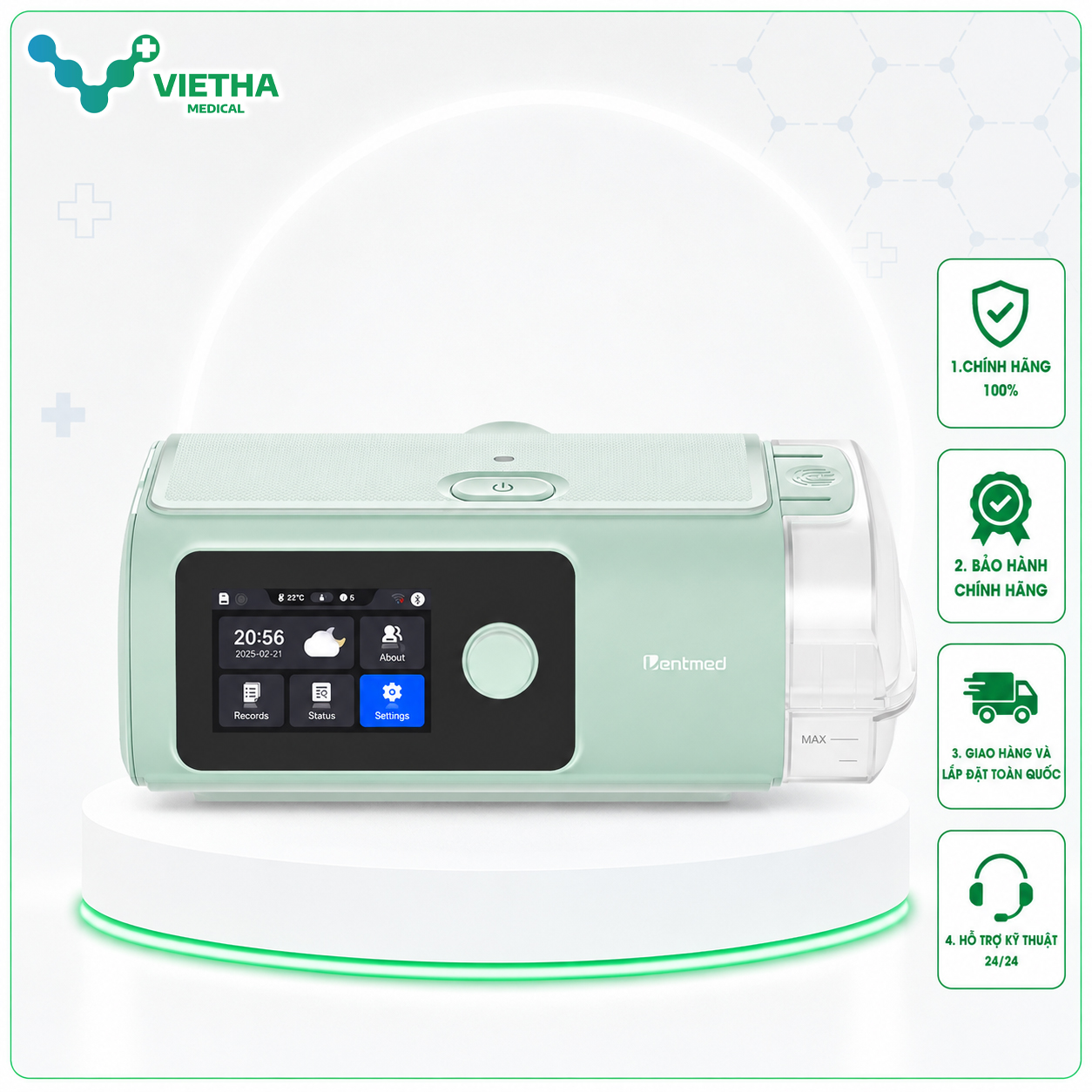 Máy Trợ Thở BiPAP Ventmed Luna-30V-HM