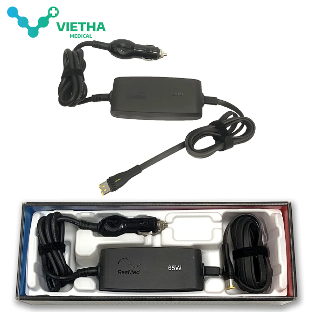 Adapter Nguồn DC Máy Thở Resmed Airmini 65W (Chuyên dùng trên Ô Tô, Máy Bay)