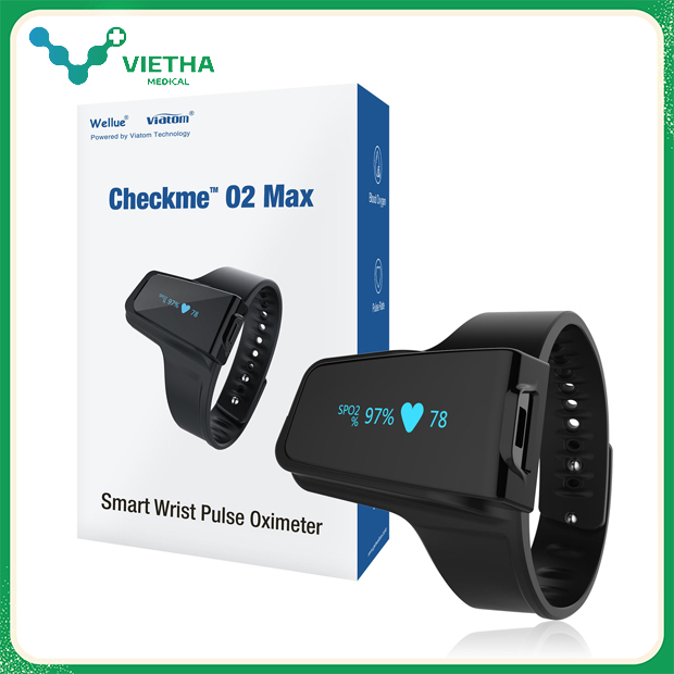 Thiết bị theo dõi oxy, nhịp tim & giấc ngủ Checkme O2 Max