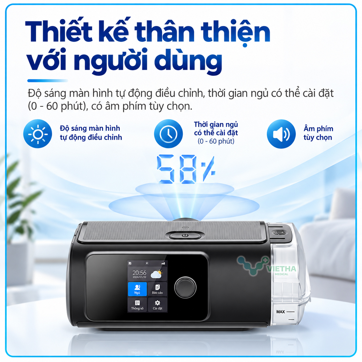 Máy trợ thở Ventmed Aero-30V-HM | BIPAP cá nhân