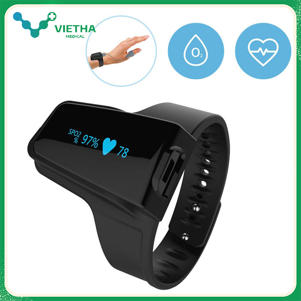 Thiết bị theo dõi oxy, nhịp tim & giấc ngủ Checkme O2 Max