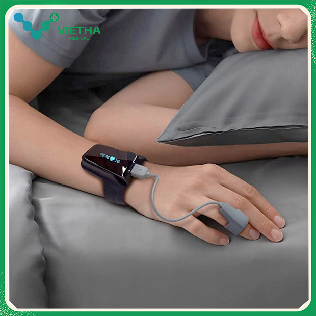 Thiết bị theo dõi oxy, nhịp tim & giấc ngủ Checkme O2 Max