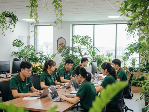 Không gian làm việc xanh tại Andeco – Nơi nuôi dưỡng cảm hứng và sáng tạo