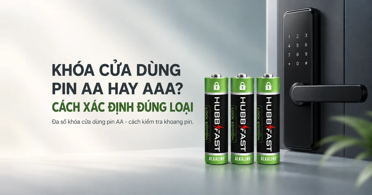 Khóa Cửa Dùng Pin AA Hay AAA? Cách Xác Định Đúng Loại 2026