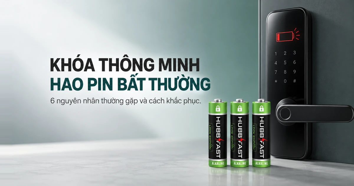 Vì Sao Khóa Cửa Thông Minh Nhanh Hết Pin? 6 Nguyên Nhân Thường Gặp