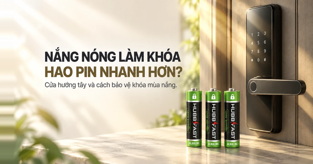 Nắng Nóng Có Làm Hỏng Pin Khóa Cửa Không? Cách Bảo Vệ Mùa Hè