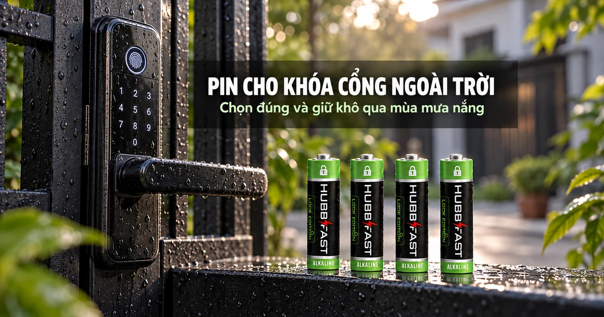 Khóa Cổng Ngoài Trời Dầm Mưa Nắng: Chọn Và Giữ Pin Thế Nào Cho Bền?