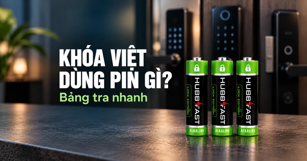 Khóa PHGlock, Gilux, Việt Tiệp Dùng Pin Gì? Bảng Tra Nhanh