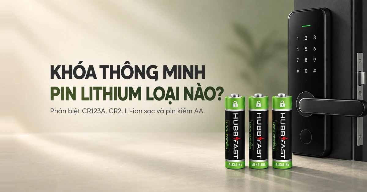Khóa Thông Minh Dùng Pin Lithium Loại Nào? CR123A, CR2, 18650