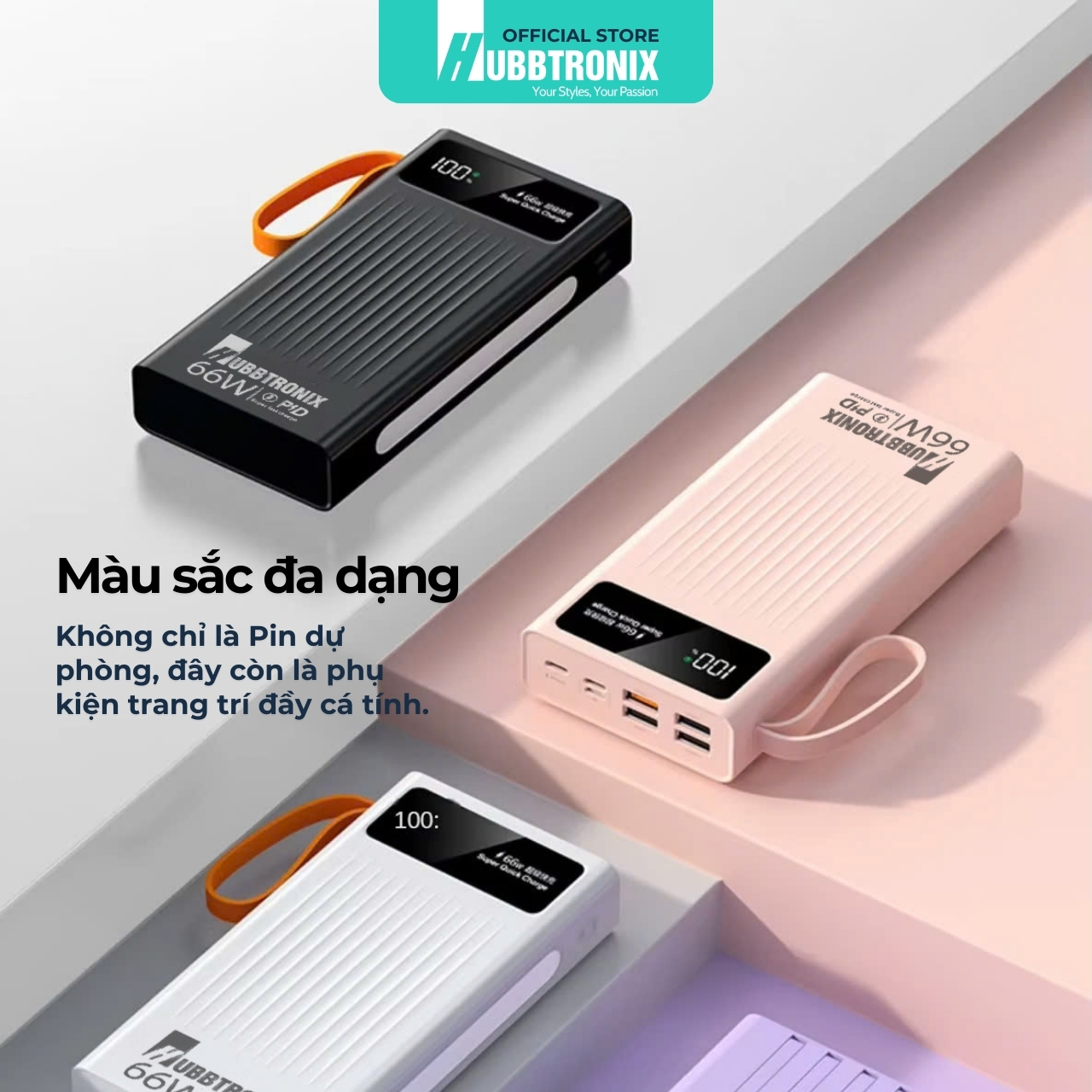 Mua sạc dự phòng HubbFast chính hãng dễ dàng trên các sàn thương mại điện tử