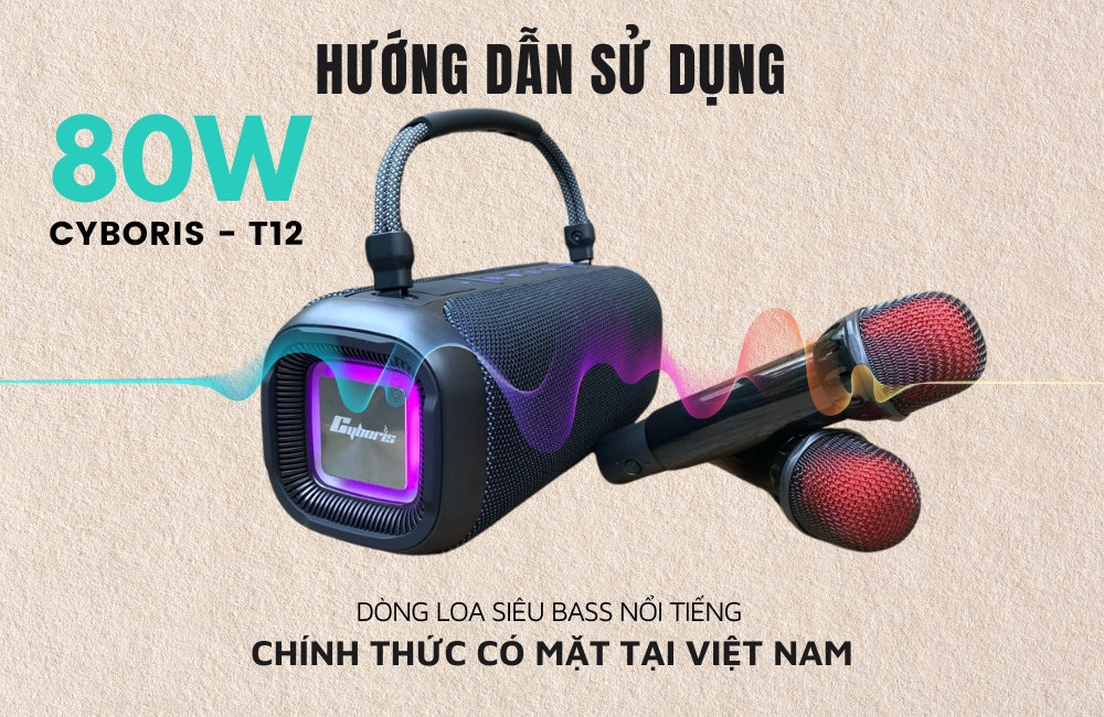 Hướng dẫn sử dụng Loa Bluetooth Cyboris T12