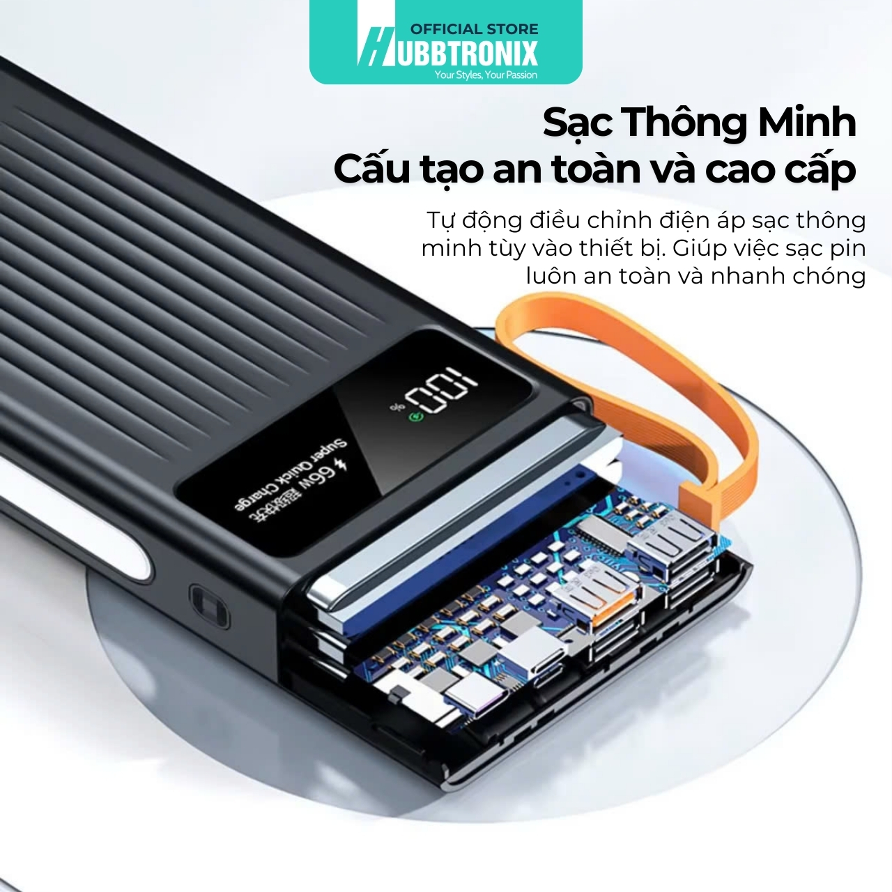 Sạc dự phòng HubbFast chính hãng – Bảo hành 18 tháng an tâm, hỗ trợ tận tình