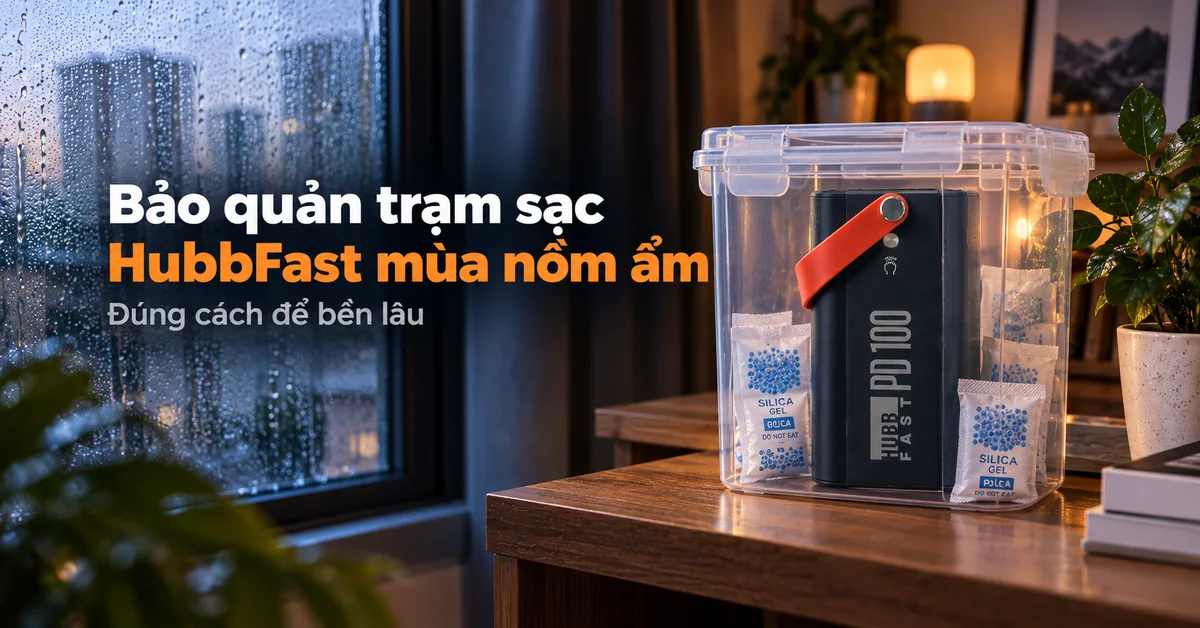 Mùa nồm ẩm miền Bắc: Bảo quản Trạm sạc HubbFast thế nào cho đúng?