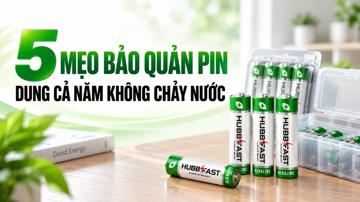 5 Mẹo Bảo Quản Pin Giúp Dùng Được Cả Năm Mà Không Chảy Nước