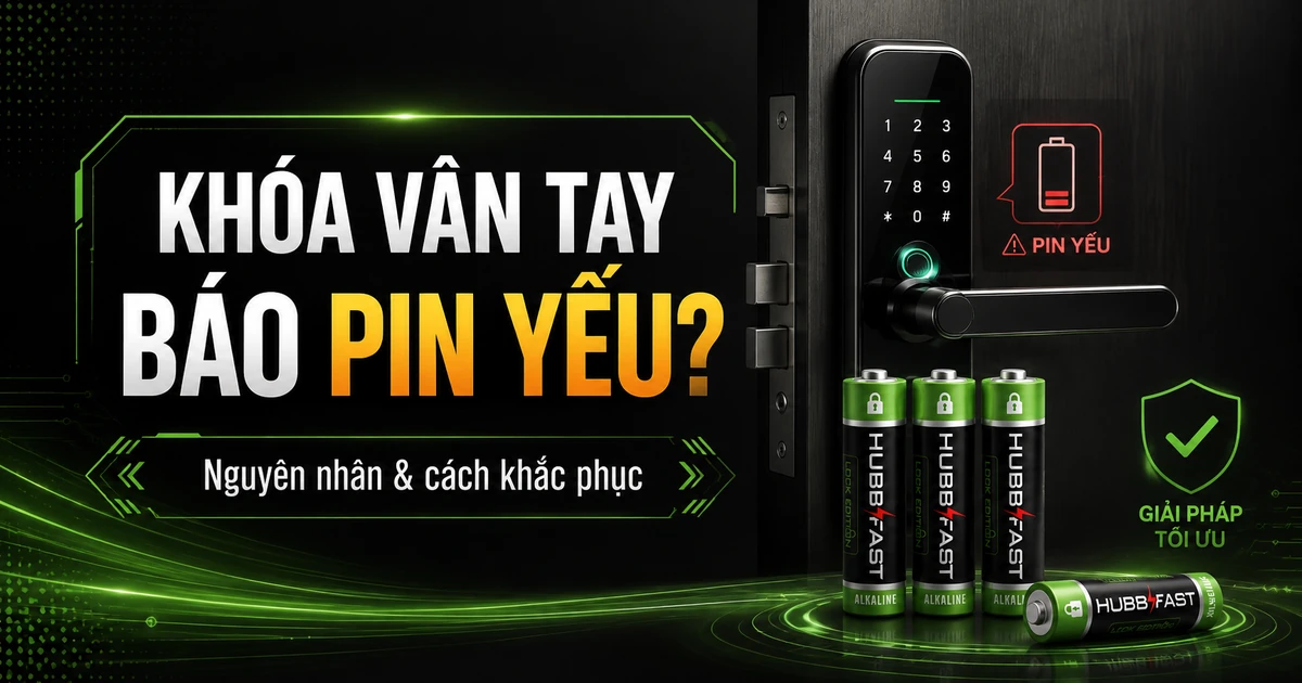 Khóa Vân Tay Báo Pin Yếu Liên Tục — Nguyên Nhân & Cách Khắc Phục