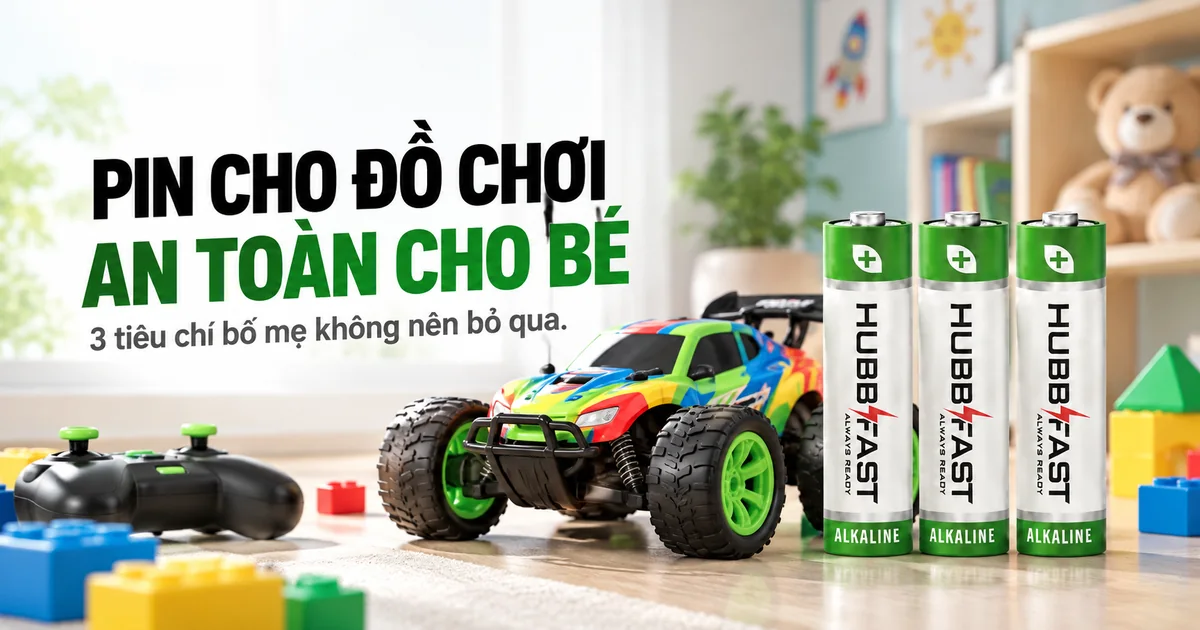 Pin Cho Đồ Chơi Trẻ Em: 3 Tiêu Chí An Toàn Bố Mẹ Không Nên Bỏ Qua