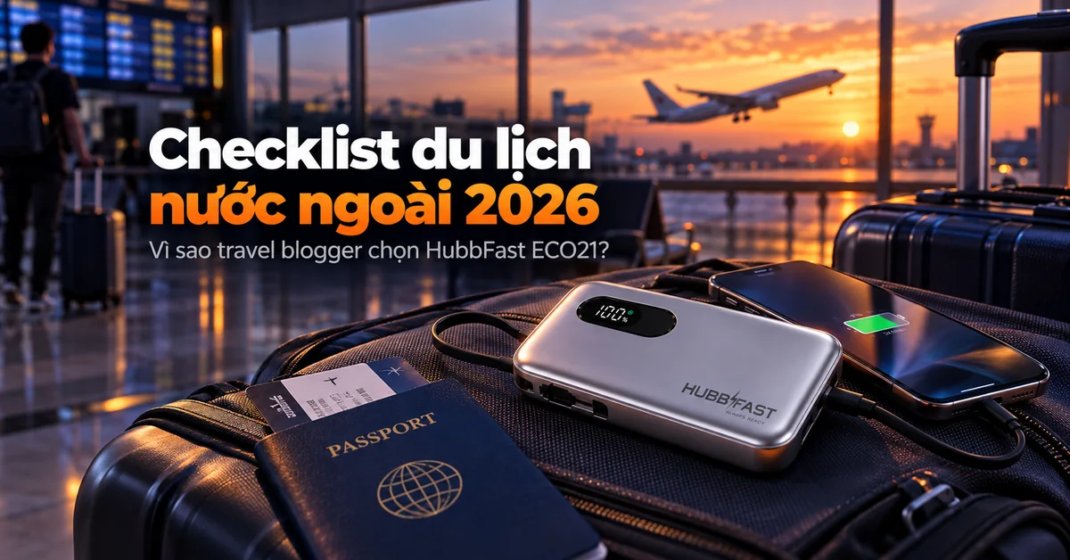 Checklist Du Lịch Nước Ngoài 2026: Vì Sao Travel Blogger Chọn HubbFast ECO21?