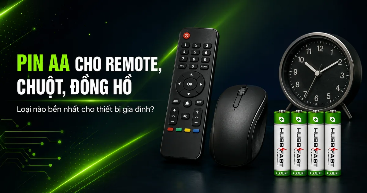 Pin AA Cho Remote, Chuột Không Dây, Đồng Hồ: Loại Nào Bền Nhất?