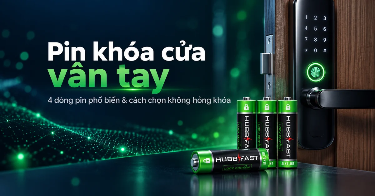 Pin Khóa Cửa Vân Tay: 4 Dòng Pin Phổ Biến, Ưu Nhược Điểm Và Cách Chọn Không Hỏng Khóa