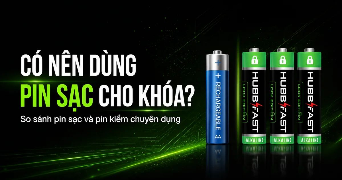 Có Nên Dùng Pin Sạc Cho Khóa Cửa Thông Minh Không?