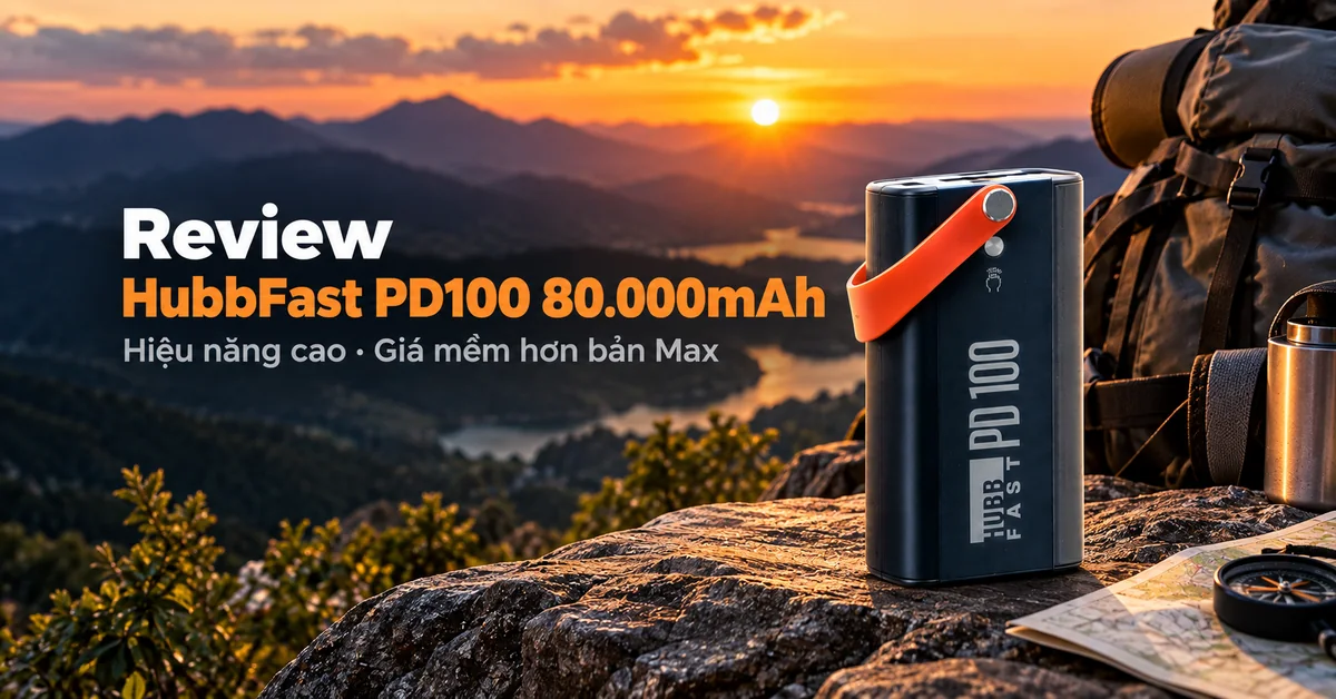 Review HubbFast PD100 80.000mAh: 